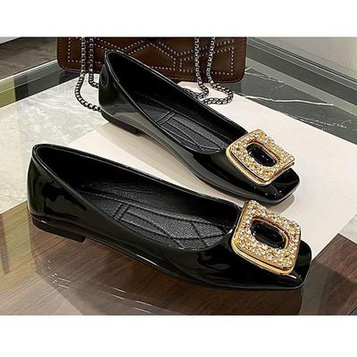 Moda Primavera Verano Marca Zapatos Planos Bailarina para Mujer Zapatos Individuales Suaves Cómodos Elegantes Oficina Damas Rojo Negro Talla Grande 42
