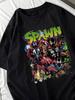 Oversized T-Shirt in Black with Spawn Print
