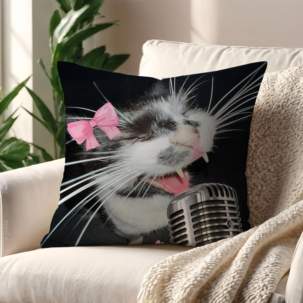 Funny Cat Memes cushion cover For Pillow Printing Sofa Decoration Home Car Room Coffee Shop Office Nordic Simplicity