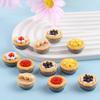 5Pcs 1/12 Dollhouse Simulation Egg Tart Dollhouse Mini Dessert Model Dolls House Food Decor Accessories