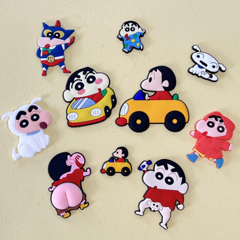 Crayon Shin-chan 3D Magnet & Sticker Set for DIY: Fridge, Shoes, Phone Case, and Car.