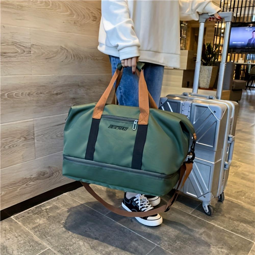 Geantă de călătorie de mare capacitate cu separare umedă și uscată, geantă de călătorie casual pentru exterior, geantă tote, geantă de yoga pentru fitness pentru femei, geantă de weekend tote peste noapte