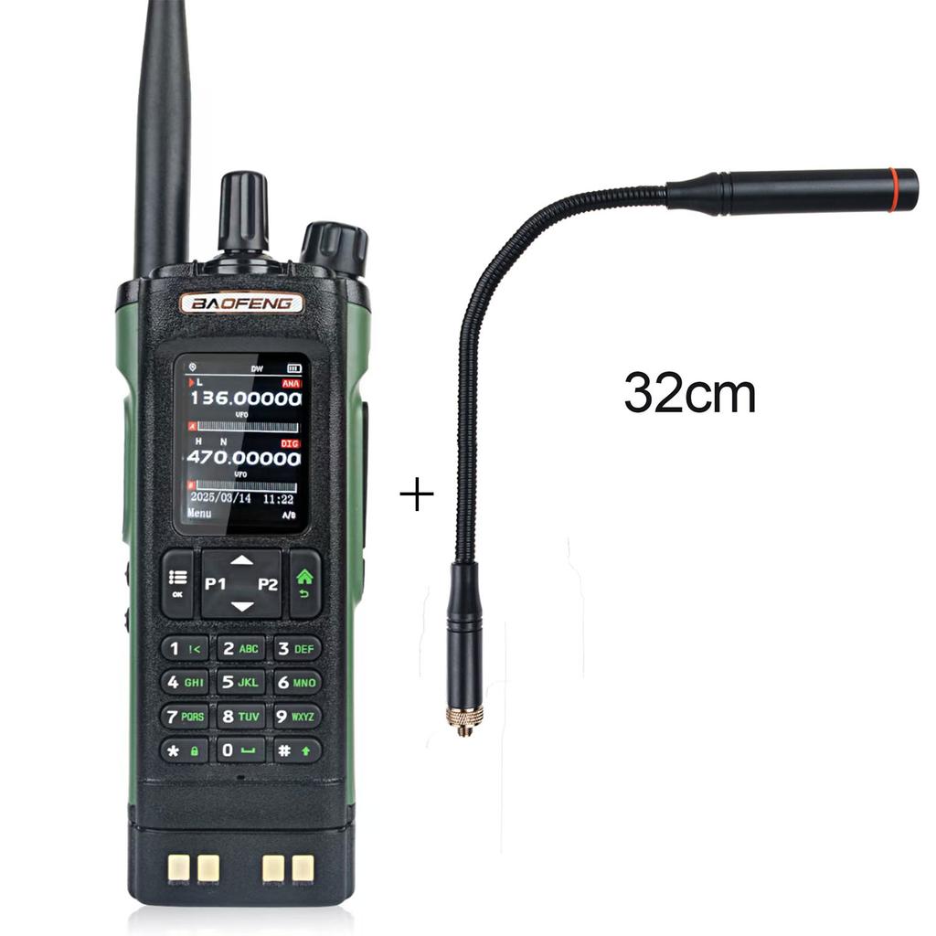 Baofeng DM-32 GPS DMR DIgital APRS Walkie Talkie AES256 Encryption 8W Air Band FM 2M 70CM GMRS Dual Band Radio DM-32UV