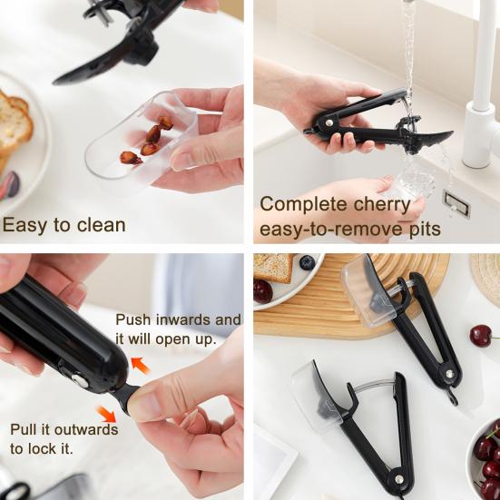 Cherry Corer Tool Stainless Steel Cherry Pit Remover Easy Use Cherry Pit Extractor for Jujubes Red Dates Hawthorns Dishwasher Safe Kitchen Gadget