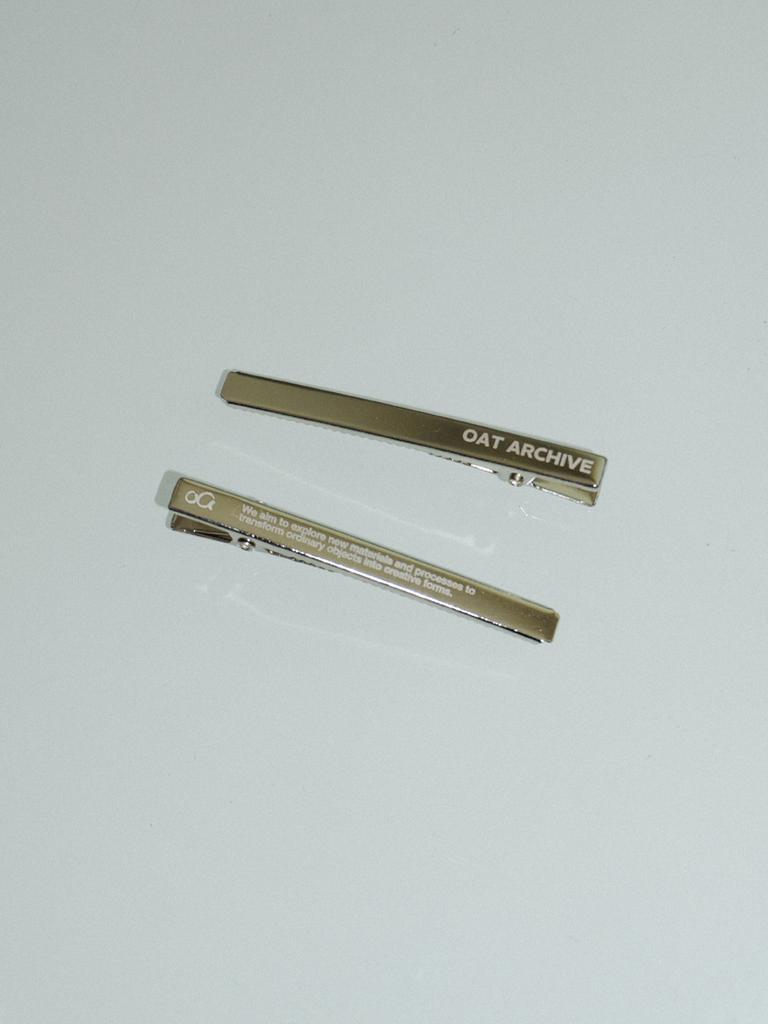 Oat Archive Silver Logo Hairpin
