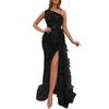 2026 Solid Color Sequin Sleeveless Slim Evening Dress