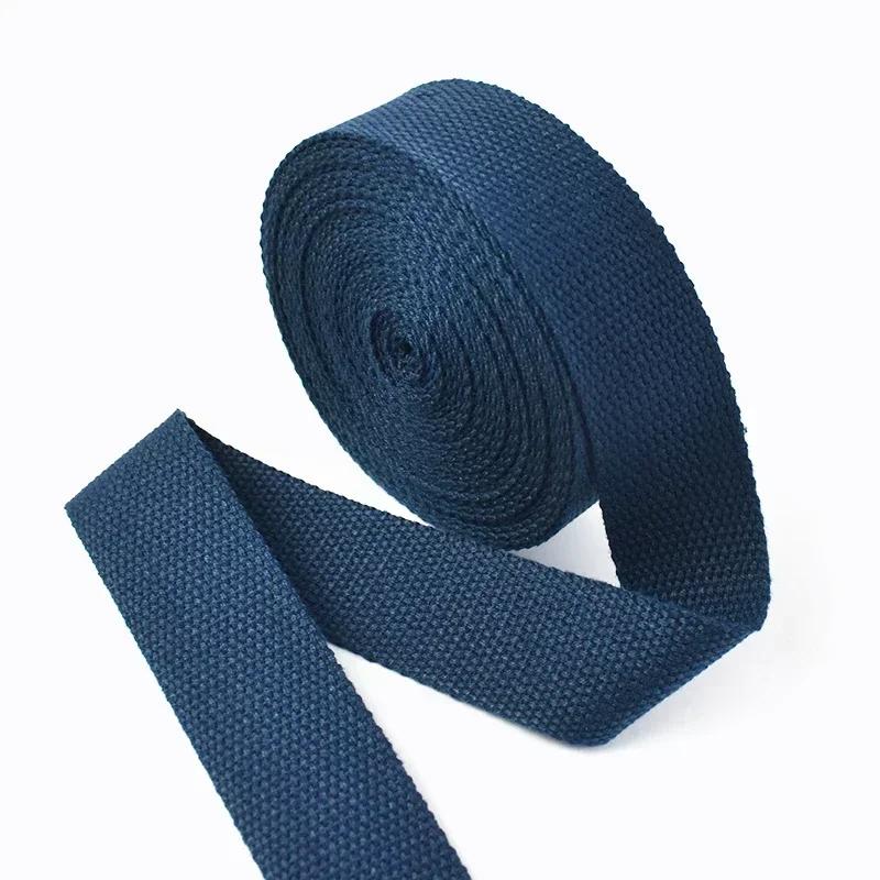20-50mm Meetee 4M Polyester Cotton Webbings Bands Canvas Strap Tapes for Backpack Clothes Seat Belt Sewing Ribbons Accessories