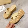 Woman Slippers Flip Flops Sandals New Style Shoes for Women High Quality Elegant Slides and Fashionable Natural Skin On Offer 39