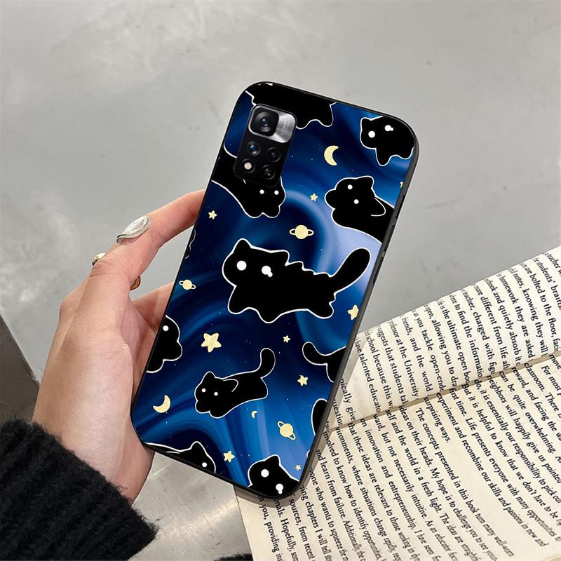 Phone Case For Xiaomi Poco C71 15T 14T Pro Redmi Note 15 14 14 13 Pro Redmi A5 15C 13C Cute Black Cats
