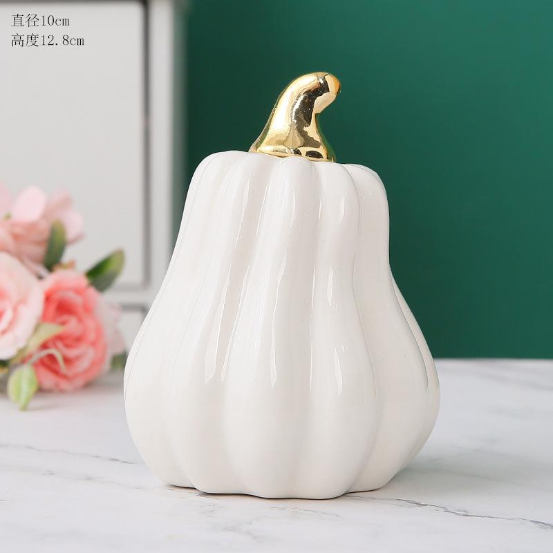Ceramic Pumpkin Ornament Figurines Bedroom Living Room Wedding Gift Creative Home Accessories Craft Ceramic Sculpture Home Decor
