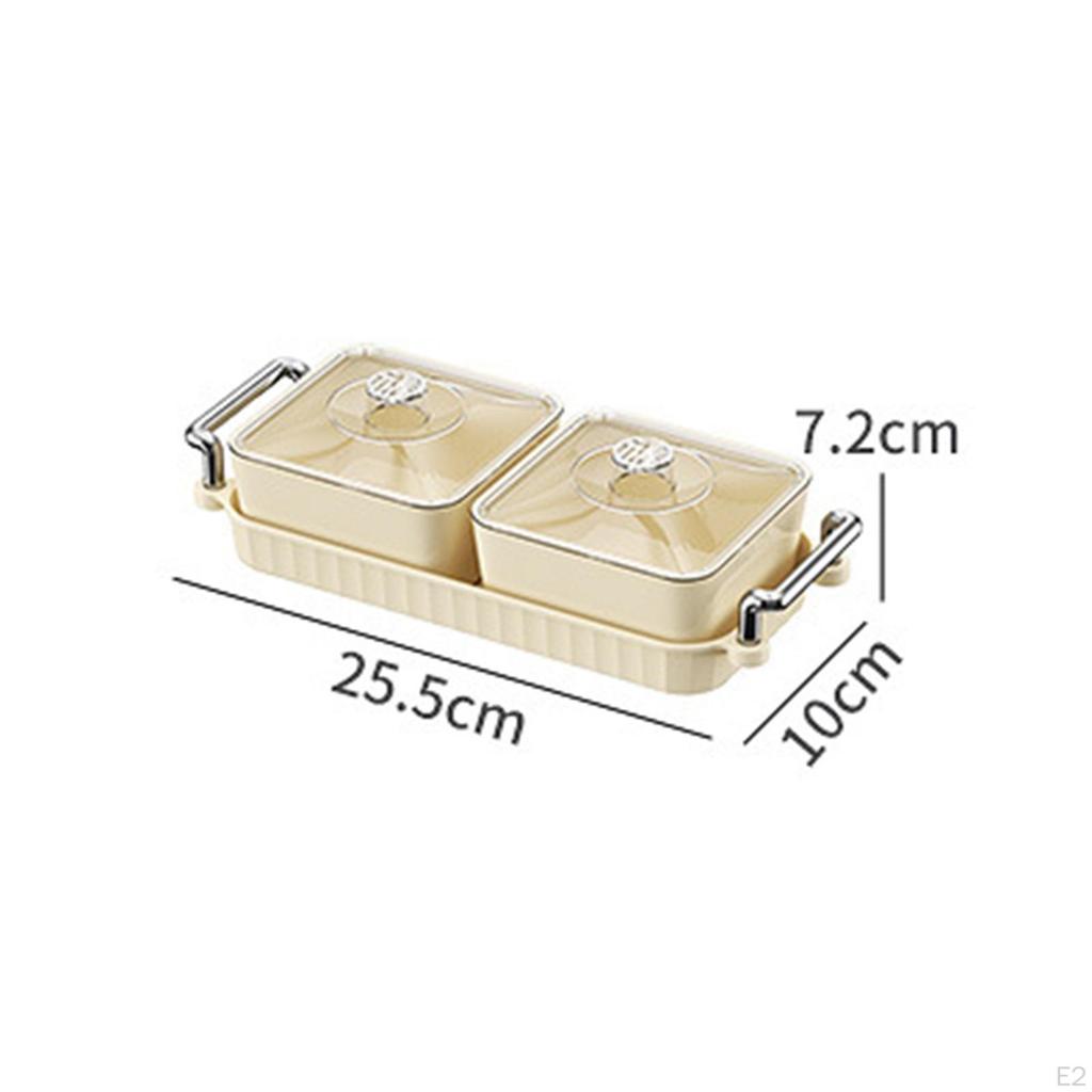 Candy Serving Tray Compartment Multiuse Food Storage Moveable Bowl Veggie Dish for Nuts