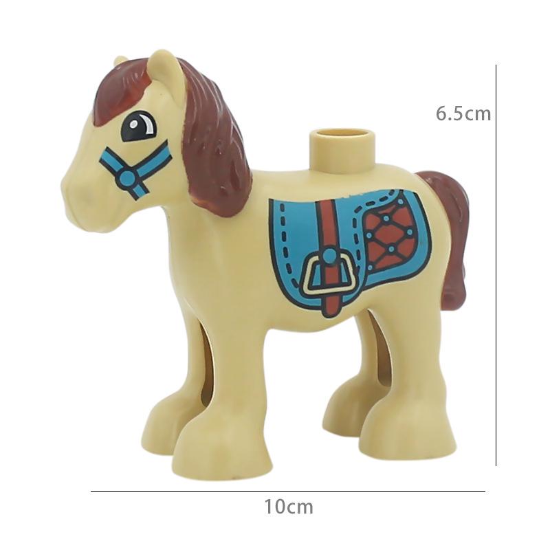 Children's Large Particle Animal Building Blocks Set - Puppy, Kitten, Butterfly, Cow, Poultry Toy Accessories