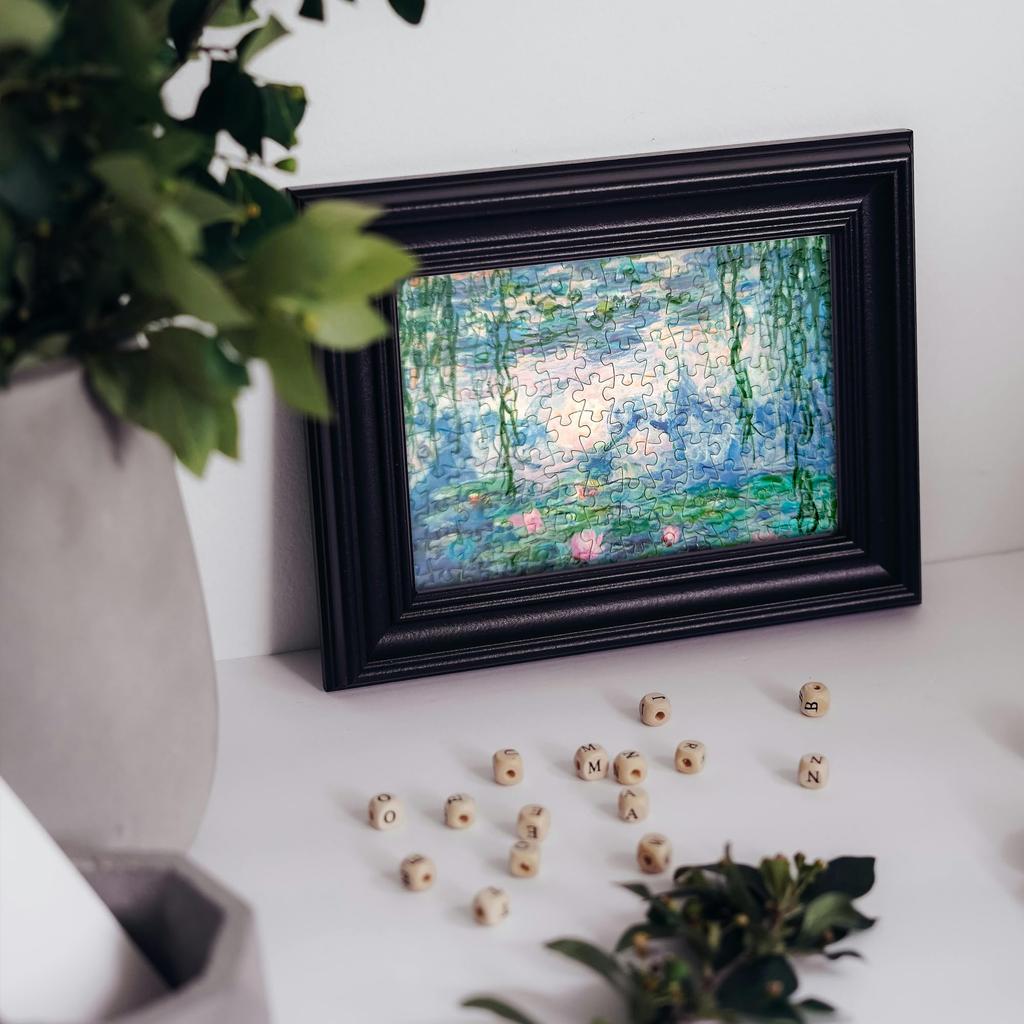 MISITU Micro Piece Jigsaw Puzzle, 150 Pieces, Puzzle Postcard, Landscape Painting, Gift for Birthday or Christmas, Stylish Decor, Blooming Peach