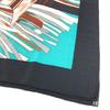 HERMES Calle Jean 140 Large Shawl Stole Scarf Cashmere / silk Black/Multicolore
