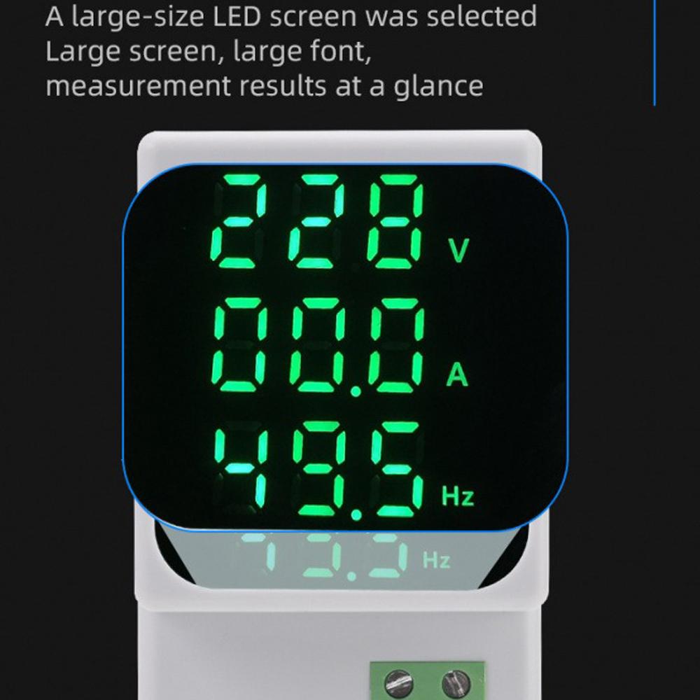 Din Digital Voltage Current Frequency Combination Meter Digital Display Multi Function Overvoltage and Undervoltage Protector