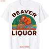 Funny Beaver Liquor For Liqueur Beer Drinking Lover T Shirt Vintage Comfortable Graphic Versatile Stretched Slightly