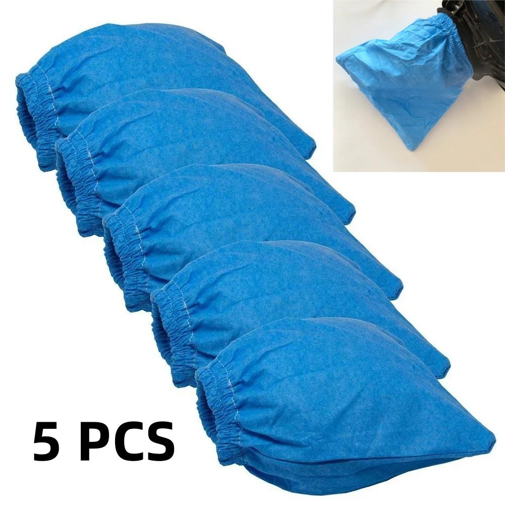 

5pcs Bags Textile 13.2x12.8x4.3cm Blue For Parkside Wet Dry Vacuum Cleaner Dry Filter