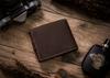 Men's leather wallet N992L-CHM-DOG-2-BL BROWN