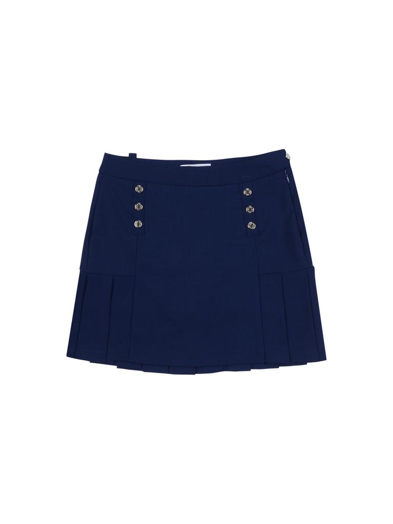 Nitina Unique Snap Pleated Skirt D/Bl
