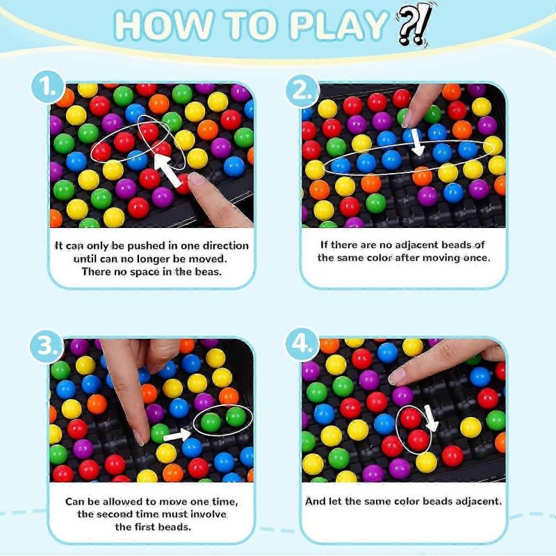 48-241Pcs Beads Intellectual Chessboard Strategy Board Games Chess Board for Kids & Adults