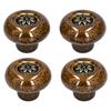 4pcs Easy Install Door Knobs Round Drawer Knobs Vintage Cabinet Handles  Bedroom