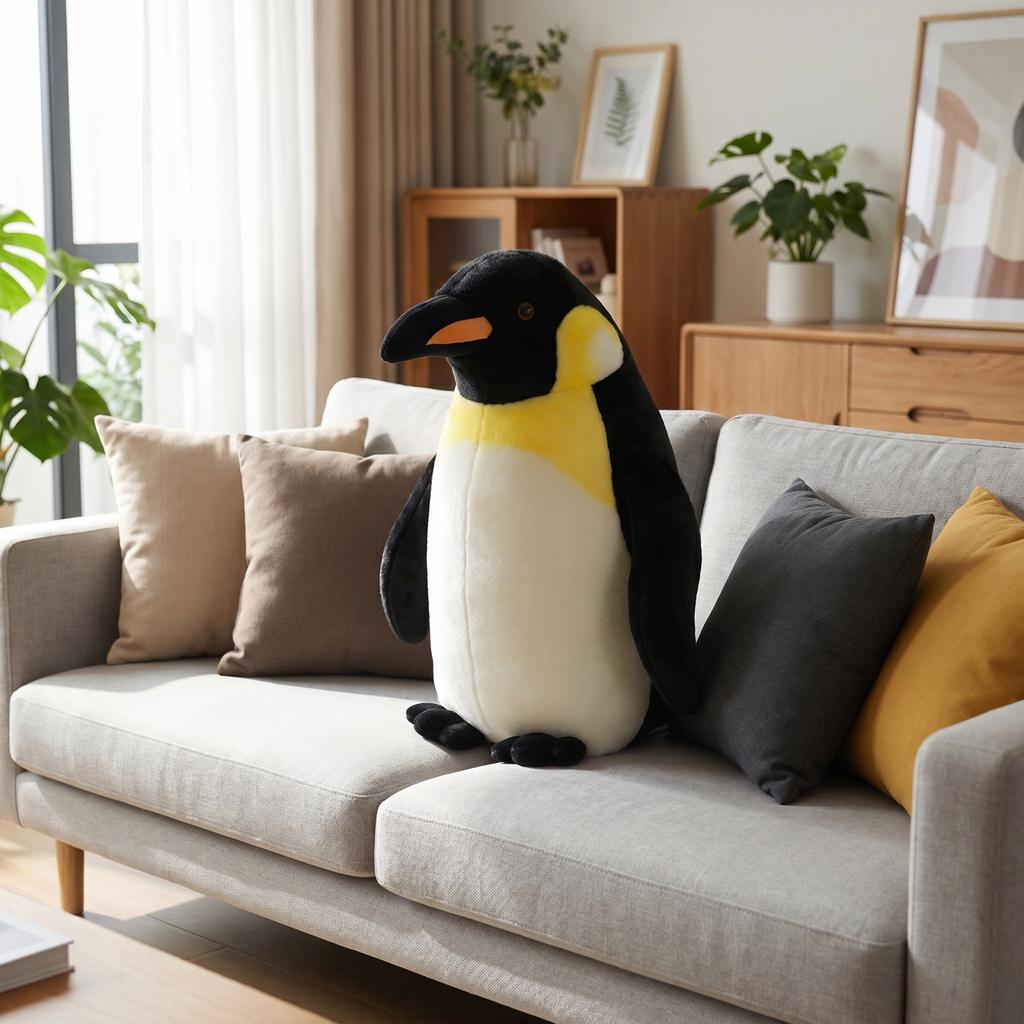 Penguin Plush Toy - Soft Stuffed Animal Realistic Cuddly Penguin for Kids
