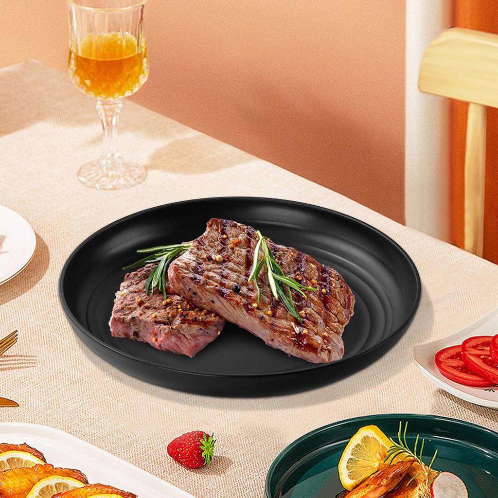 Wheatstraw Dinnerware Set Camping Plates Cups and Bowls Set Sturdy Stackable Silverware Utensil for Indoor Travel Home Apartment