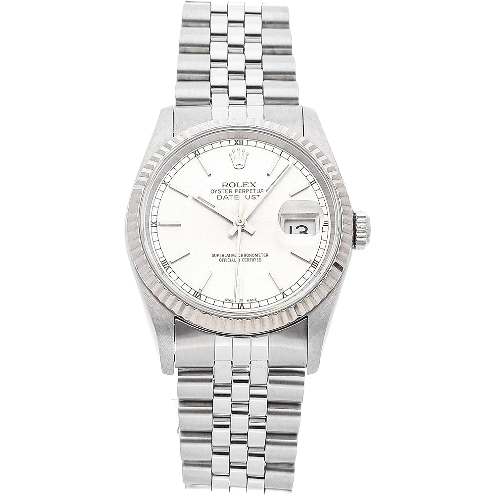 Rolex Datejust Automatic Men s Watch Silver Dial Certified Pre-Owned 16234