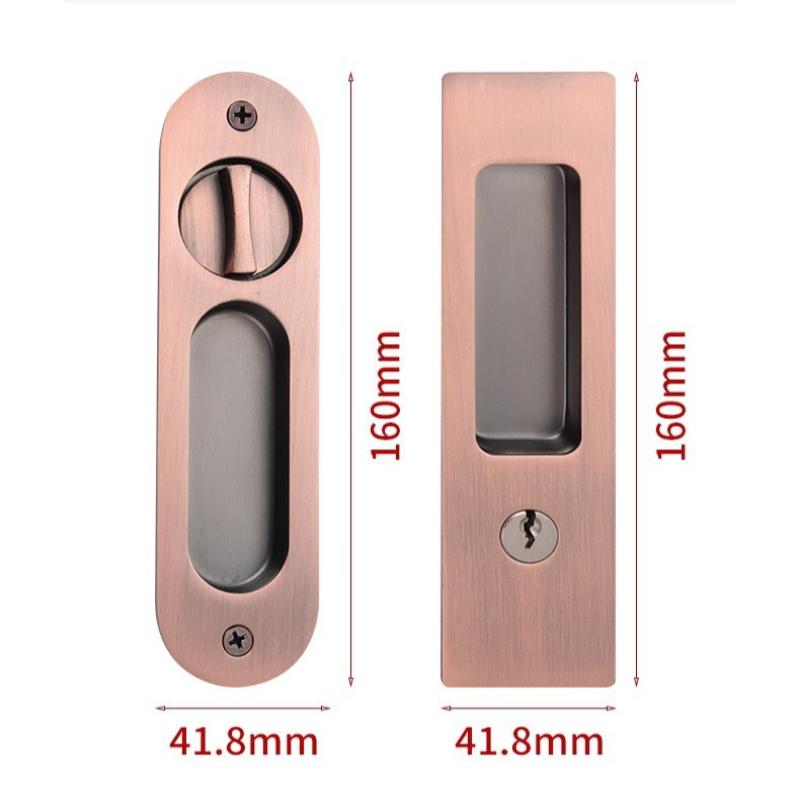 Sliding Door Lock Shift Door Lock Invisible Wooden Door Lock Dark Door Black Shift Door Handle Trip Kitchen Bathroom Door Lock