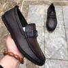 2025 Autumn New Men's Shoes Leather Beanie Shoes Soft Sole Comfortable Breathable Casual Loafers One Pedal Driving Shoes