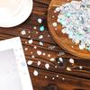 600pcs Birthday Confetti, Metallic Birthday Table Scatter Iridescent Party Confetti for DIY Crafts Cake Balloons Stars Ribbons Shapes Festive Table