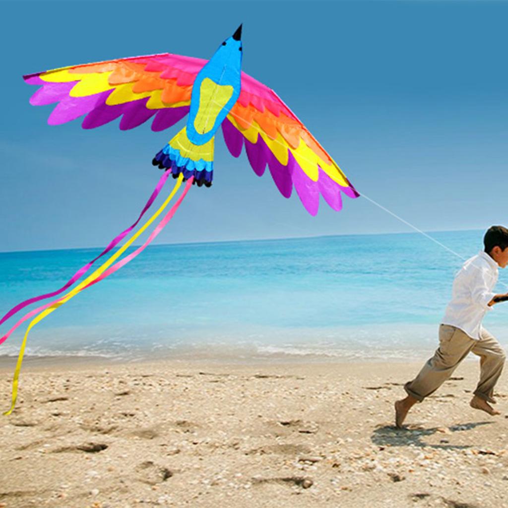 Livlig fågelkite Lätt att flyga Lång svans Kul med flygverktyg Stort djur