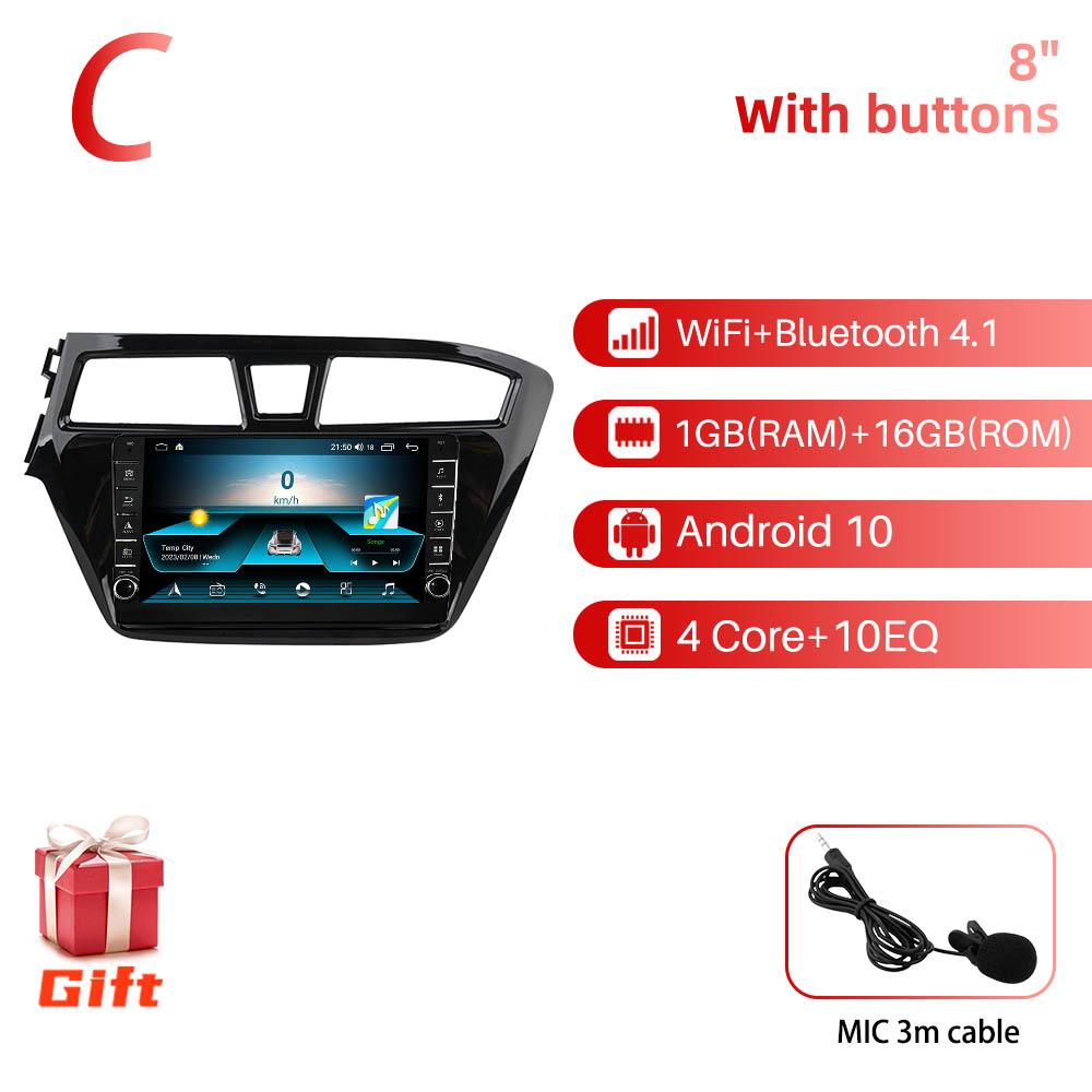2 Din Android Car Radio Stereo for Hyundai I20 2014 - 2017 Left Hand Multimedia Player WIFI Navigation Autoradio GPS Head Unit