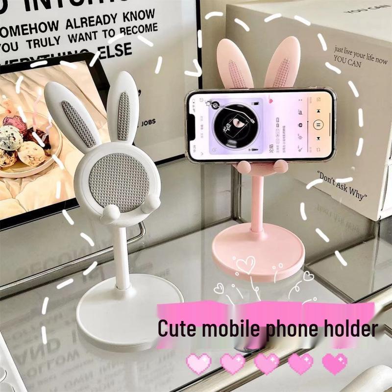 

Adjustable Little Rabbit Phone Holder - Cute Cartoon Stand for Selfies & Streaming White [Color Box 300/box]