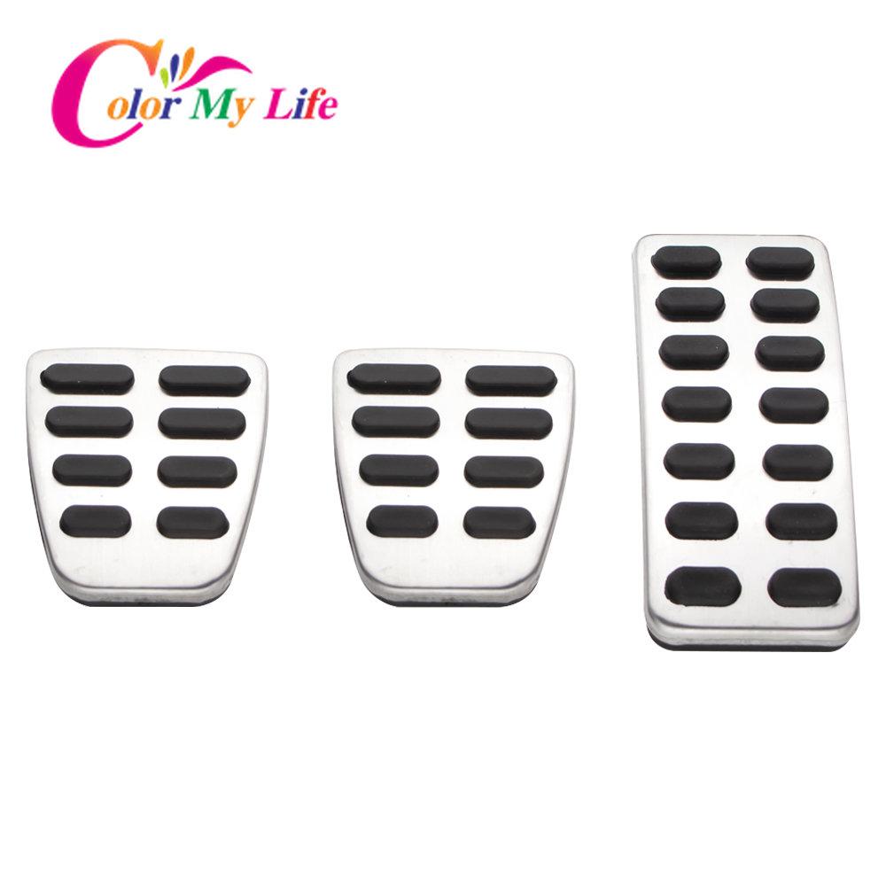 Color My Life Stainless Steel Car Pedal Cover Pad for Hyundai Accent Solaris I20 2011 - 2017 MT AT Accessories Car