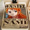 One Piece Character Print Flannel Blanket,High Quality Comfortable for All Seasons,Home Decor,Warmth and Comfort,Perfect for Christmas Gifts