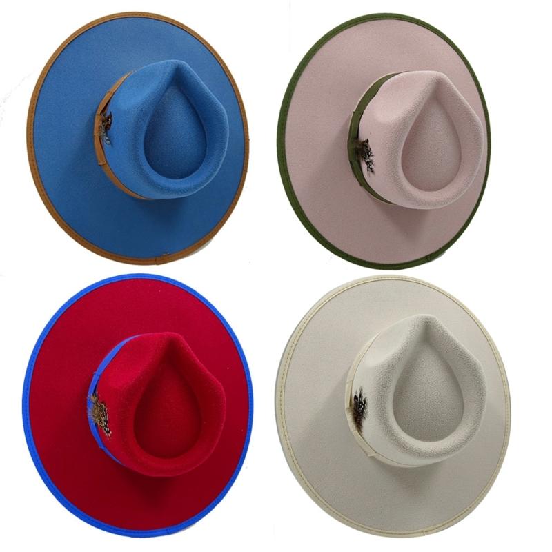 Stylish Wide Border Hat Sun Protecting Fashionable Hat British Styles Hat for Holiday Celebrations