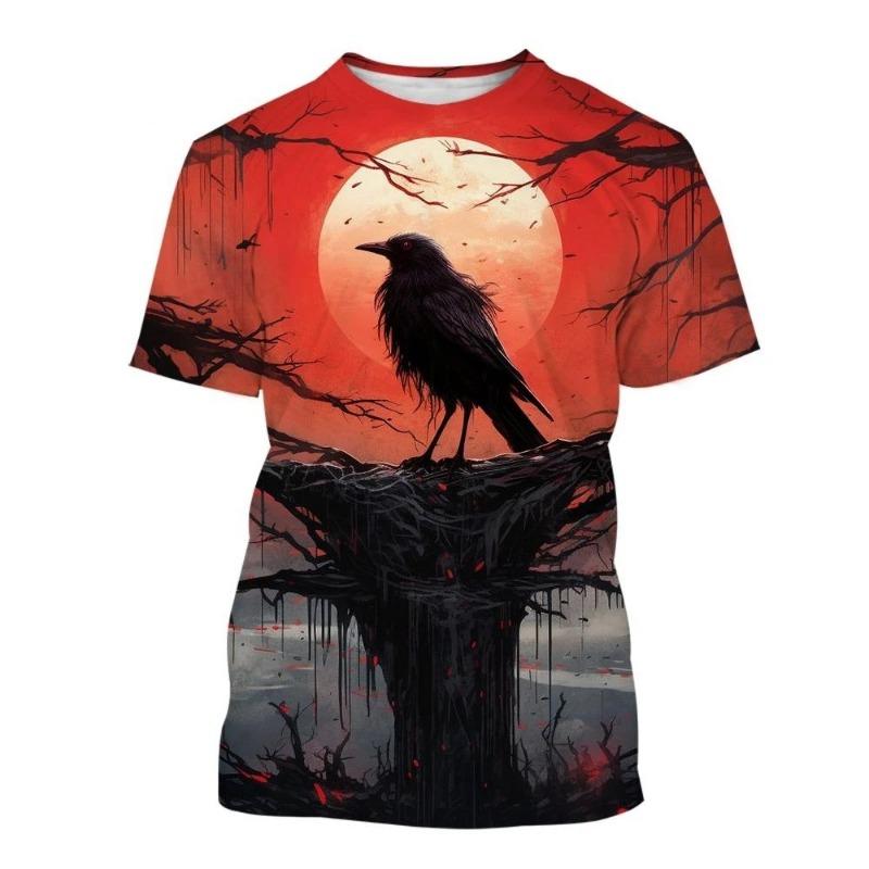 Men's T-shirt 3D Creative Animal Trend Versatile Design Printed Men's Harajuku Casual Short Sleeve T-Shirts Men’s