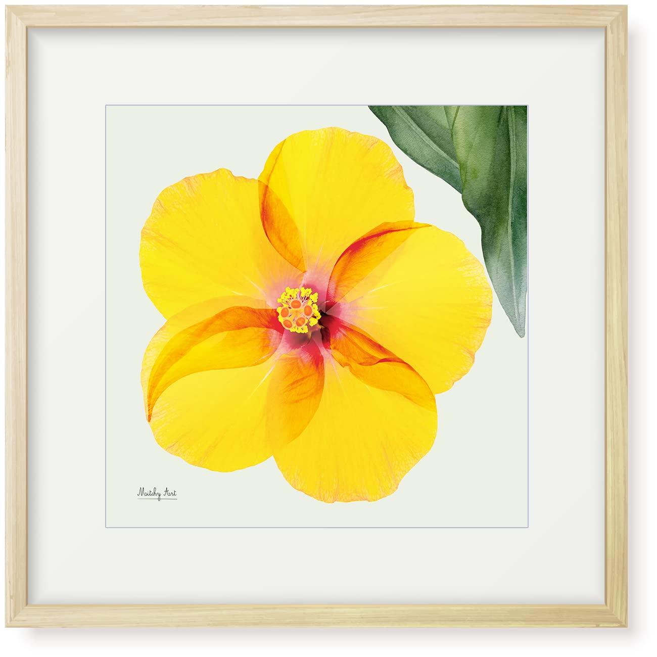

от Interior Flower Art В рамке x «Гибискус сверху» Панель, (32 см 32 см)