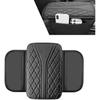Car Center Console Pad, Leather Car Armrest Box Pad Cover, Vehicle Armrest Protector Cushion with 2 Storage Bags, Universal Arm Rest Pad for Car