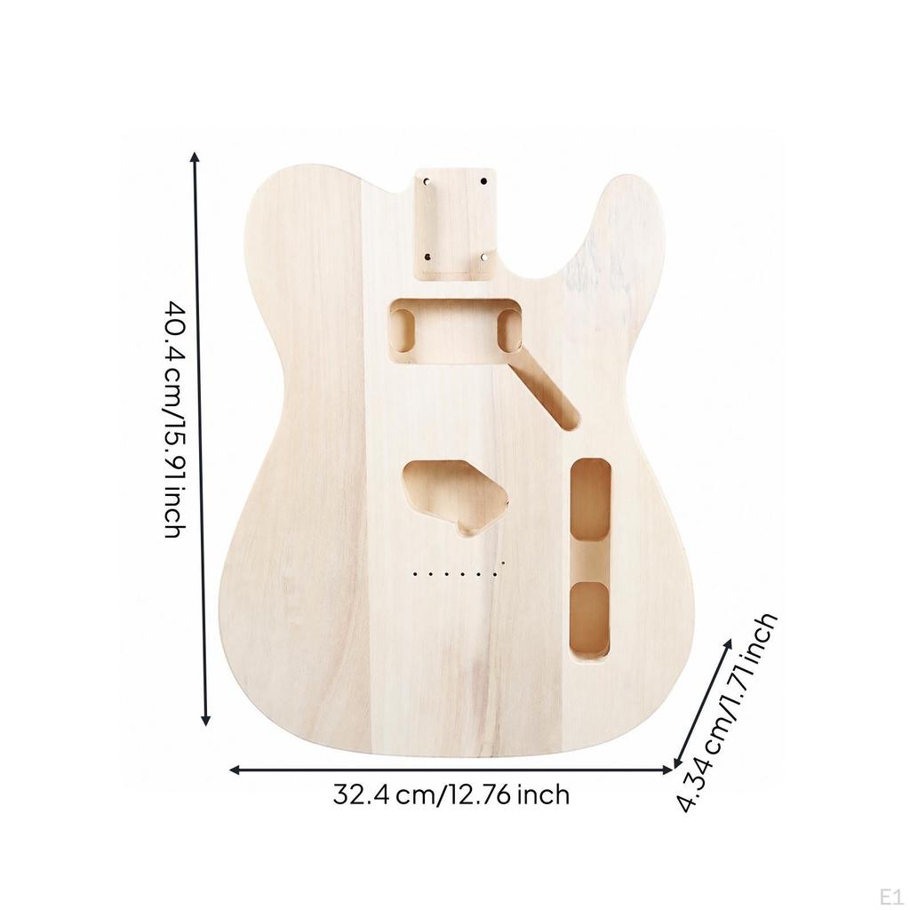 Unfinished Guitar Body DIY Electric Smooth for Luthier