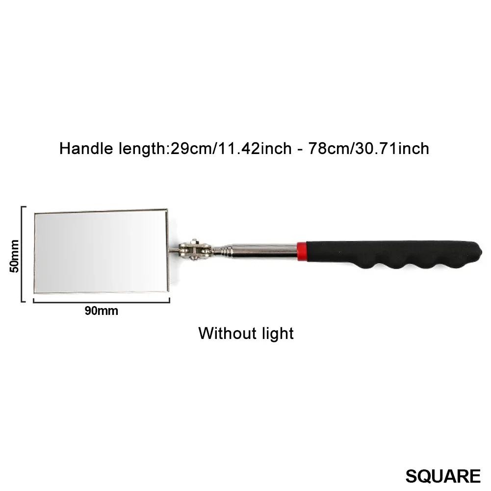 Automobile Chassis Endoscope 360°Telescoping Mirrors Angle LED Light Magnification Inspection Mirror Car Repair Detection Tools