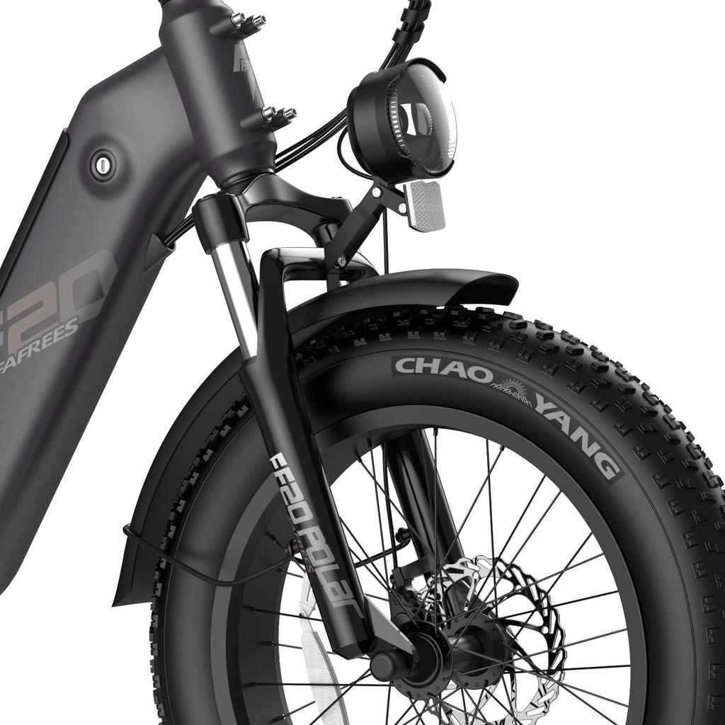 Electric Bicycle All Terrain Fafrees FF20 Polar 500W Motor 20" Fat Tire Adult Electric Bike 48V 26.8AH Shimano 7 Speed Max Load 150Kg