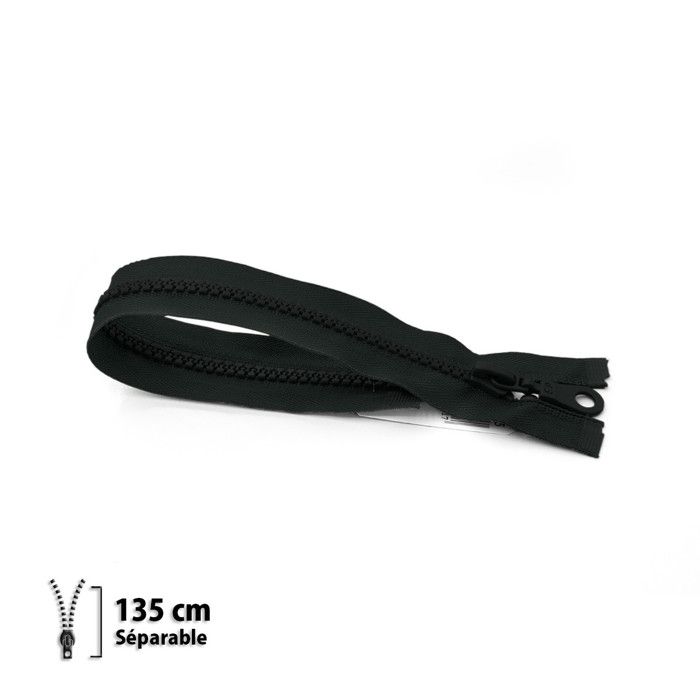 Fermeture éclair - ECLAIR - Z54 - 6mm Séparable - 135 cm - Noir