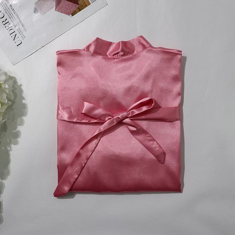 

Шелковая вышитая пижама для подружек невесты - Женский сексуальный халат для лучших подруг на свадьбу и пижамную вечеринку. M (approx. 42.5-50 kg)