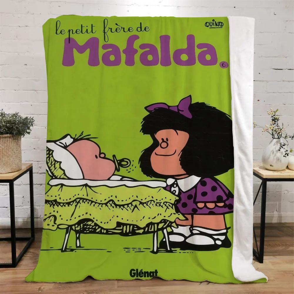 Mafalda Vtipná deka na pohovky Vlastní deky Dekorace na pohovku Přehoz na postel Luxusní ložní prádlo Pletená kostka Plážová osuška Bytový interiér