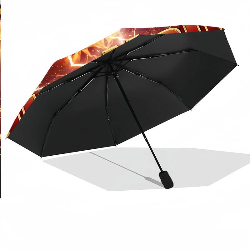VfB Stuttgart FC Automatic 3‑Fold Umbrella 8‑Rib Windproof Folding Umbrella Sun Rain Protection For Outdoor Travel Daily Use