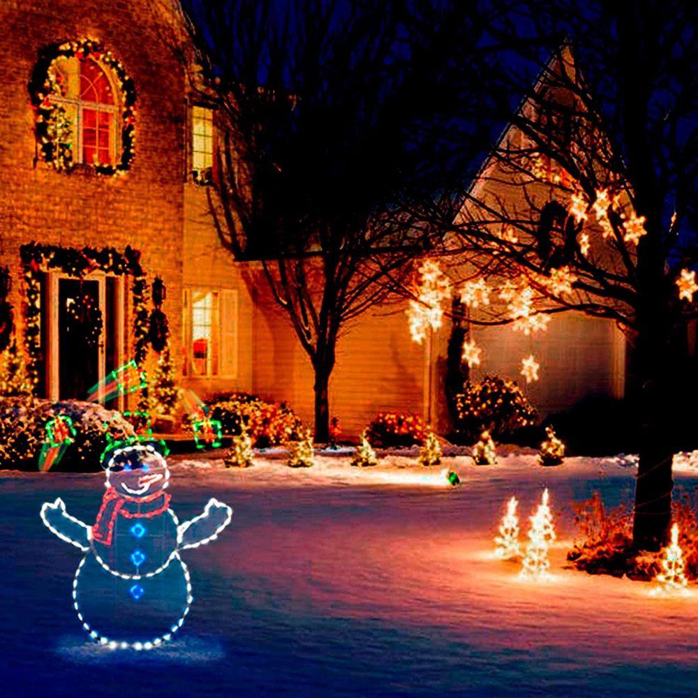 Yard Wrought Iron Luminous Snowman Frame Light Decoration Christmas Animation Light String