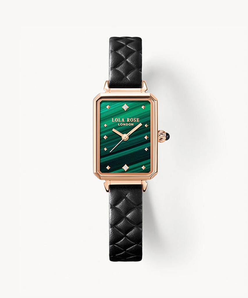 Lollalojeu Ms. Lola Malachite Textured Quilted Women'S Leather Watch