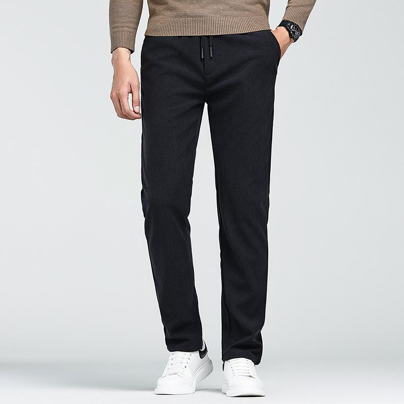 Men's Oversized Formal Plus Velvet Thick Corduroy Casual Fleece Pants Sweatpants Track Pants Drastring Blazer Trousers Suit Panats For Men